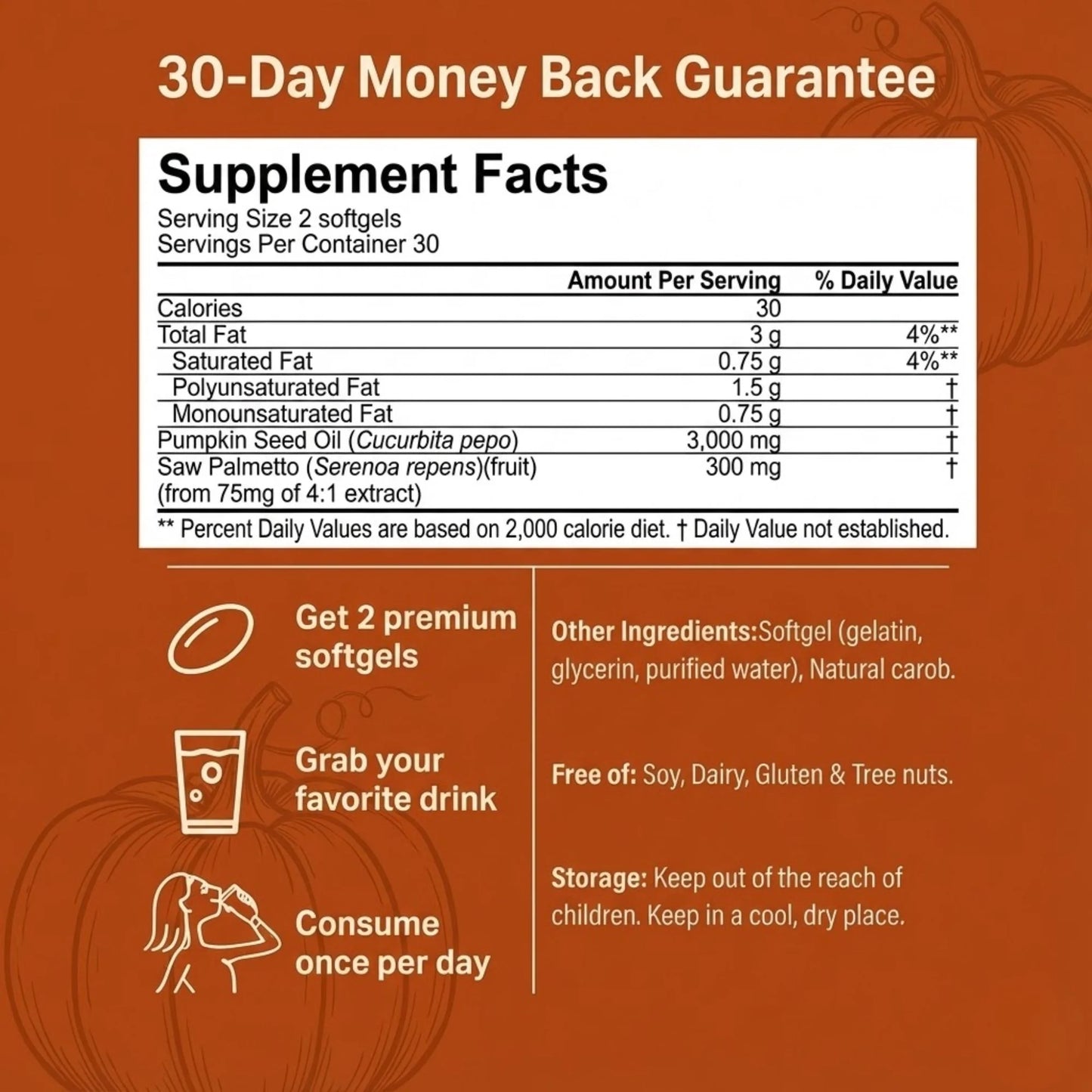 Everly Pumpkin Seed Oil Softgels