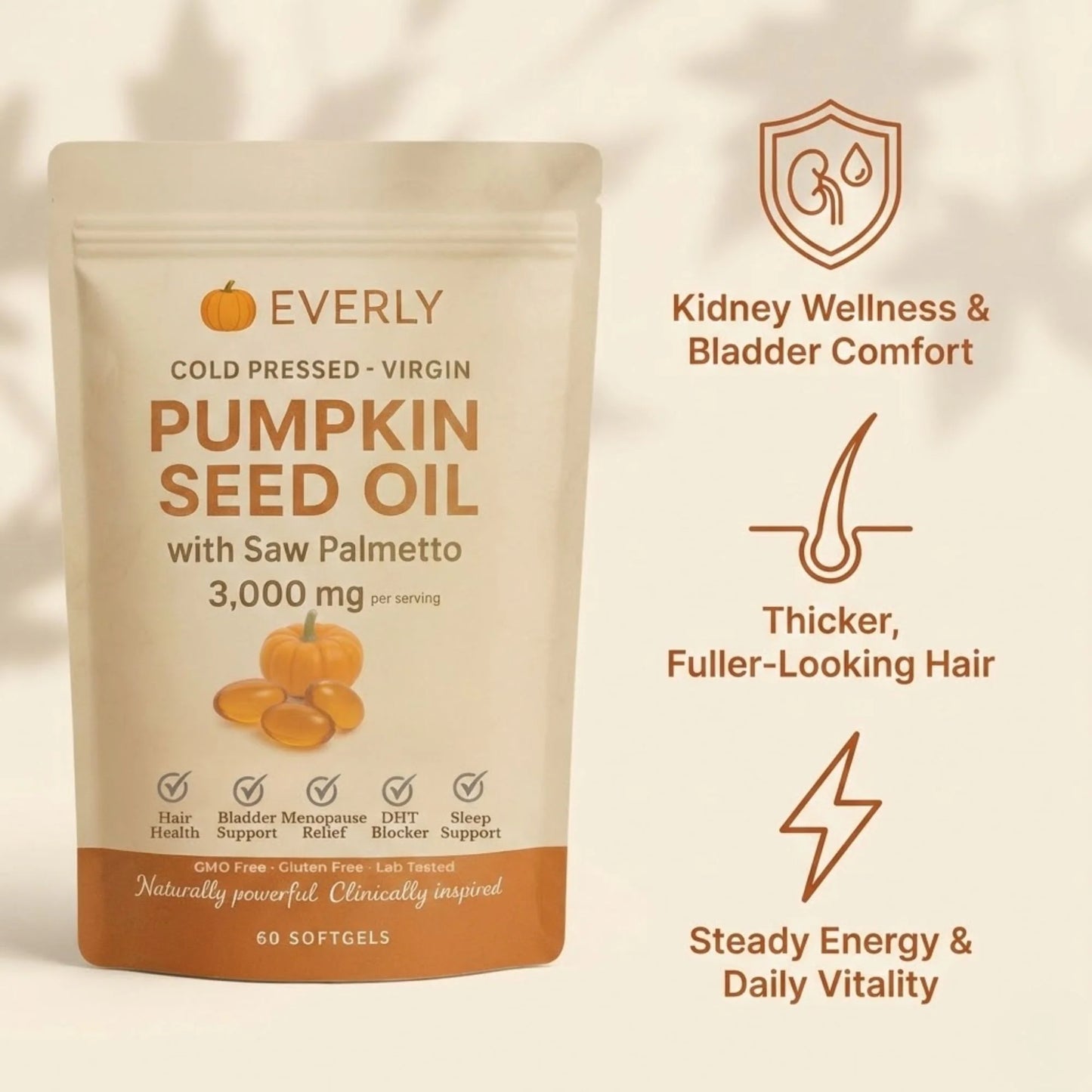 Everly Pumpkin Seed Oil Softgels